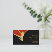 金ゴールドシルエット 名刺 (スタンド正面)