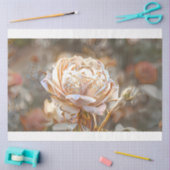 金ゴールドシルクエレガントユニークバラアートドリーム 薄葉紙 (クラフト)