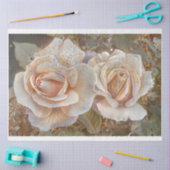 金ゴールドシルクビューティフルユニークバラアートドリーム 薄葉紙 (クラフト)