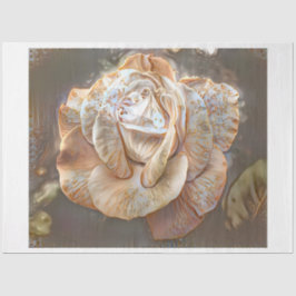 金ゴールドシルクモダンユニークバラアートドリーム 薄葉紙