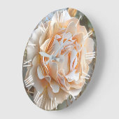 金ゴールドシルクユニークバラアートドリーム ラージ壁時計 (傾斜)