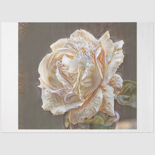 金ゴールドシルクユニークバラアートドリーム 薄葉紙 (正面)