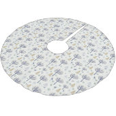 金ゴールドシルバーのクリスマスツリーライトとオーナメント ブラッシュドポリエステルツリースカート (アングル)