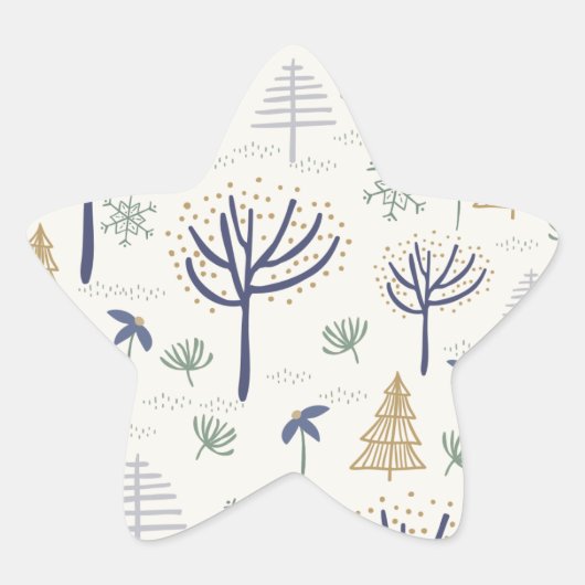 金ゴールドシルバーのクリスマスツリーライトとオーナメント 星シール (正面)