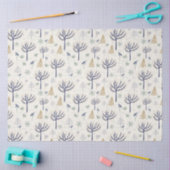 金ゴールドシルバーのクリスマスツリーライトとオーナメント 薄葉紙 (クラフト)