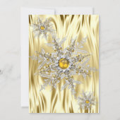 金ゴールドシルバーウィンターワンダーランドクリスマスパーティー 招待状 (裏面)