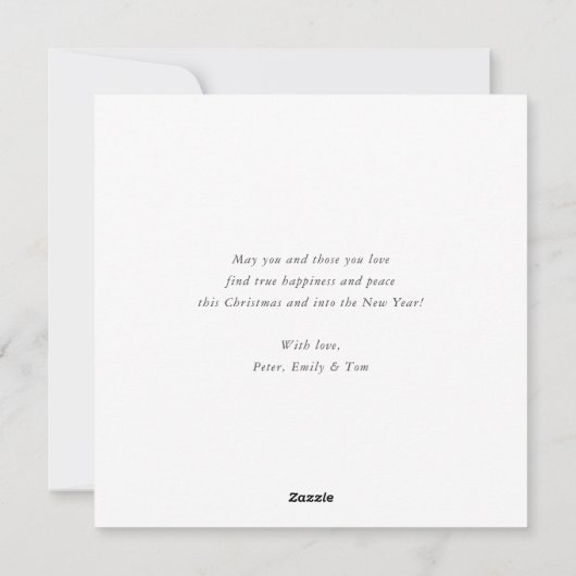 金ゴールドシルバーエレガントメリークリスマスカード シーズンカード (裏面)