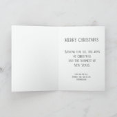 金ゴールドシルバーオーナメントクリスマスカード カード (内部)