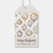 金ゴールドシルバークリスマスオーナメント ギフトタグ (正面)