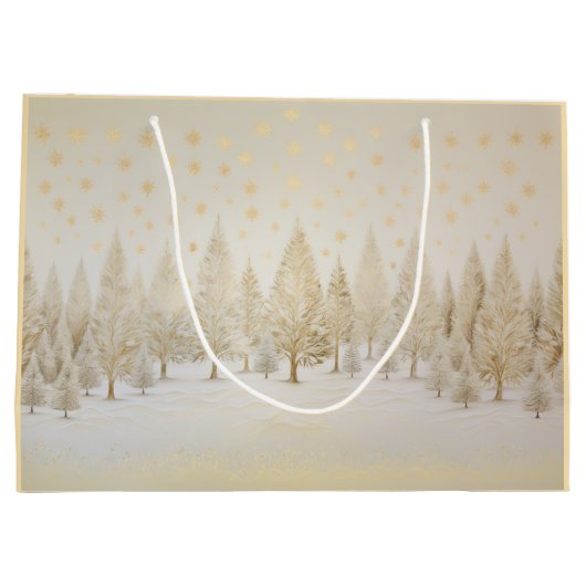 金ゴールドシルバークリスマスツリーズ抱き枕 ラージペーパーバッグ (裏面)