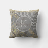 金ゴールドシルバーグリティマンダラモノグラムファミリー名 クッション (裏面)
