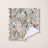 金ゴールドシルバーグレーマーメイドはかりで測グラム#1 バスタオルセット (ウォッシュタオル)