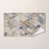 金ゴールドシルバーグレーマーメイドはかりで測グラム#1 バスタオルセット (ハンドタオル)