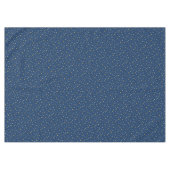 金ゴールドシルバーシニアスターパターンネイビーブルーパーティー テーブルクロス (正面(横))