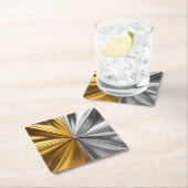 金ゴールドシルバースクエア紙コースターセット スクエアペーパーコースター (インサイチュ)