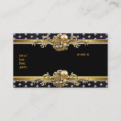 金ゴールドシルバースタッドブラッククエレガントラス宝石2 名刺 (裏面)