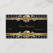 金ゴールドシルバースタッドブラッククエレガントラス宝石2 名刺 (正面)