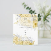 金ゴールドシルバーバラフローラ結婚式の招待 (スタンド正面)