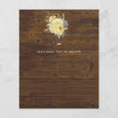 金ゴールドシルバーバラフローラ結婚式の招待 (裏面)