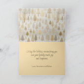 金ゴールドシルバーパインツリークリスマスカード シーズンカード (内部)