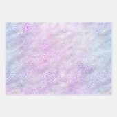 金ゴールドシルバーヒョウ柄の水色 ラッピングペーパーシート (正面3)