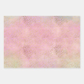 金ゴールドシルバーヒョウ柄の水色 ラッピングペーパーシート (正面2)