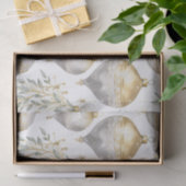 金ゴールドシルバービンテージクリスマスオーナメント 薄葉紙 (ギフト)