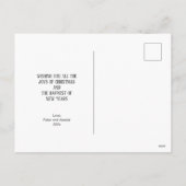 金ゴールドシルバーブラックエレガントフォトクリスマスポストカード シーズンポストカード (裏面)