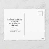 金ゴールドシルバーブラックオーナメントフォトポストカード シーズンポストカード (裏面)