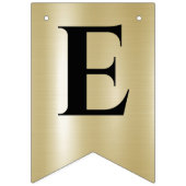 金ゴールドシルバーブラックタイポグラフィウェディングパーティー バンティングフラッグ (第3の旗)