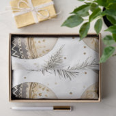 金ゴールドシルバーブラックヴィンテージクリスマスオーナメント 薄葉紙 (ギフト)