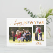 金ゴールドシルバーブロンズハッピーニューイヤー2枚 シーズンカード (スタンド正面)