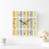 金ゴールドシルバーブロンズメタルハウス スクエア壁時計 (ホーム)