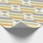 金ゴールドシルバーブロンズメタルハーズ幾何学模様 ラッピングペーパー (角)