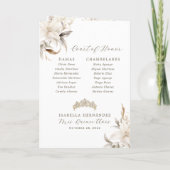 金ゴールドシルバーホワイトフローラ折り畳みキンチェニェラ プログラム (裏面)