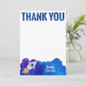 金ゴールドシルバーロケット船銀河系ありがとう サンキューカード (スタンド正面)