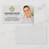 金ゴールドシルバー実在エステートロゴ | 実在代理人 名刺 (正面/裏面)