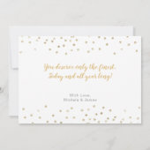 金ゴールドシルバー紙吹雪フォトコラージュ100誕生日 カード (裏面)