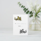 金ゴールドシルバー結婚ドラゴン座席表 プレイスカード (スタンド正面)
