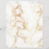 金ゴールドシルバー静脈大理石2辺スクラップブック紙 (正面/裏面)