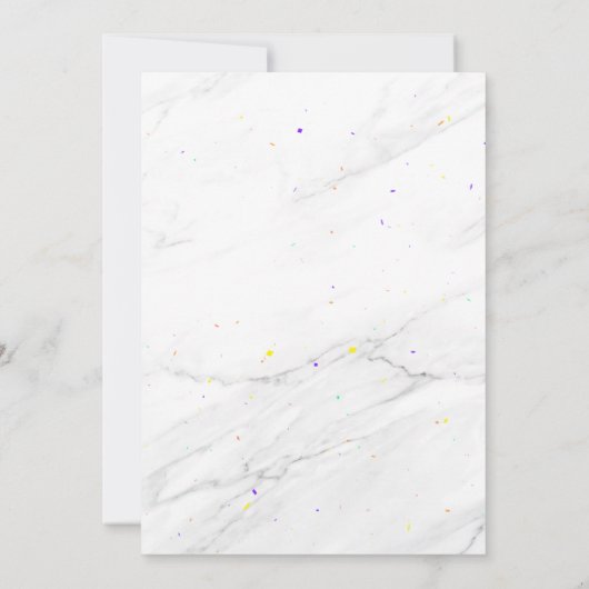 金ゴールドシルバー風船性神経性赤ちゃんシャワー 招待状 (裏面)