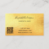 金ゴールドシルバーQRコードスクリプト 名刺 (裏面)