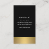 金ゴールドシルバ実在ーエステートホームグローブロゴ 名刺 (裏面)