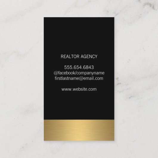 金ゴールドシルバ実在ーエステートホームロゴ名刺 名刺 (裏面)