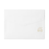 金ゴールドシンデレラキャリッジラップラのまわりにベル ラップアラウンド宛名ラベル (裏面)