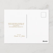 金ゴールドシンプルと白の書道ありがとう ポストカード (裏面)