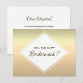 金ゴールドシンプルの花嫁の提案 インビテーションポストカード (正面/裏面)