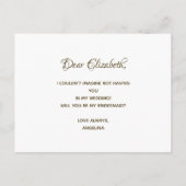 金ゴールドシンプルの花嫁の提案 インビテーションポストカード (裏面)