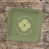 金ゴールドシンプルアイリッシュ信仰及びベゴラ引用文パーティー ペーパープレート