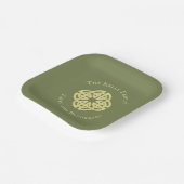 金ゴールドシンプルアイリッシュ信仰及びベゴラ引用文パーティー ペーパープレート (傾斜あり)